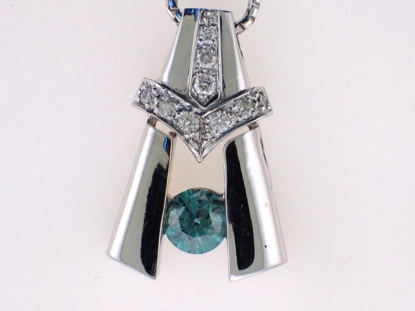 Blue Diamond Pendant — Bendor Jewelry, Los Angeles