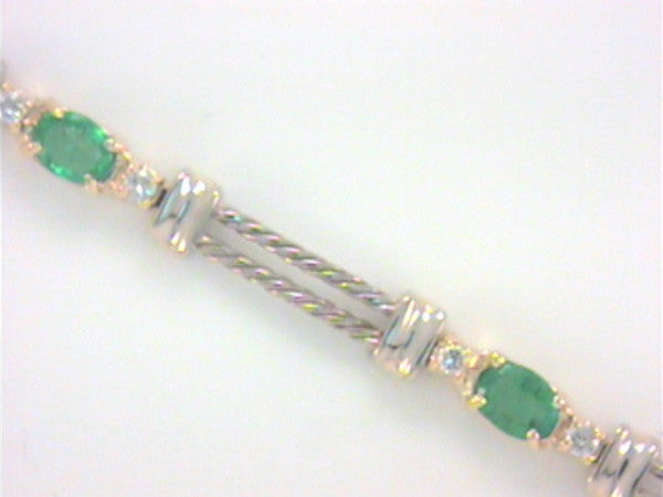Emerald and Diamond Bracelet — Bendor Jewelry, Los Angeles