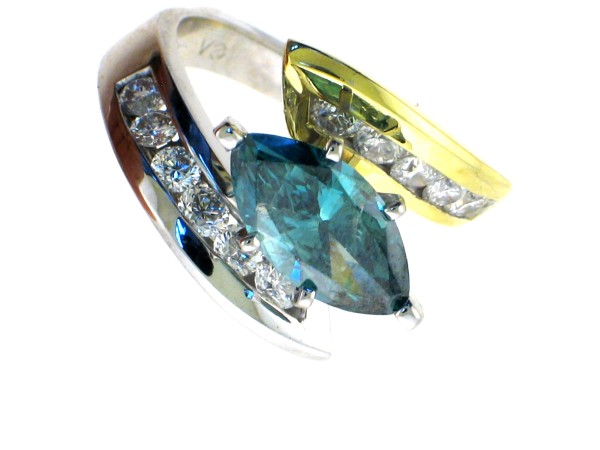 Blue Diamond Ring — Bendor Jewelry, Los Angeles