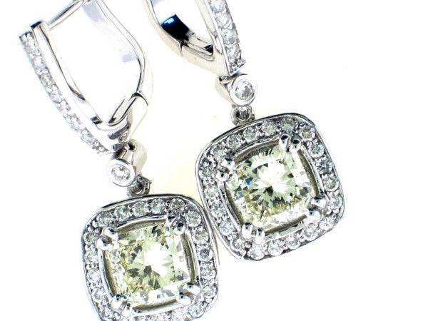Diamond Dangling Earrings — Bendor Jewelry, Los Angeles