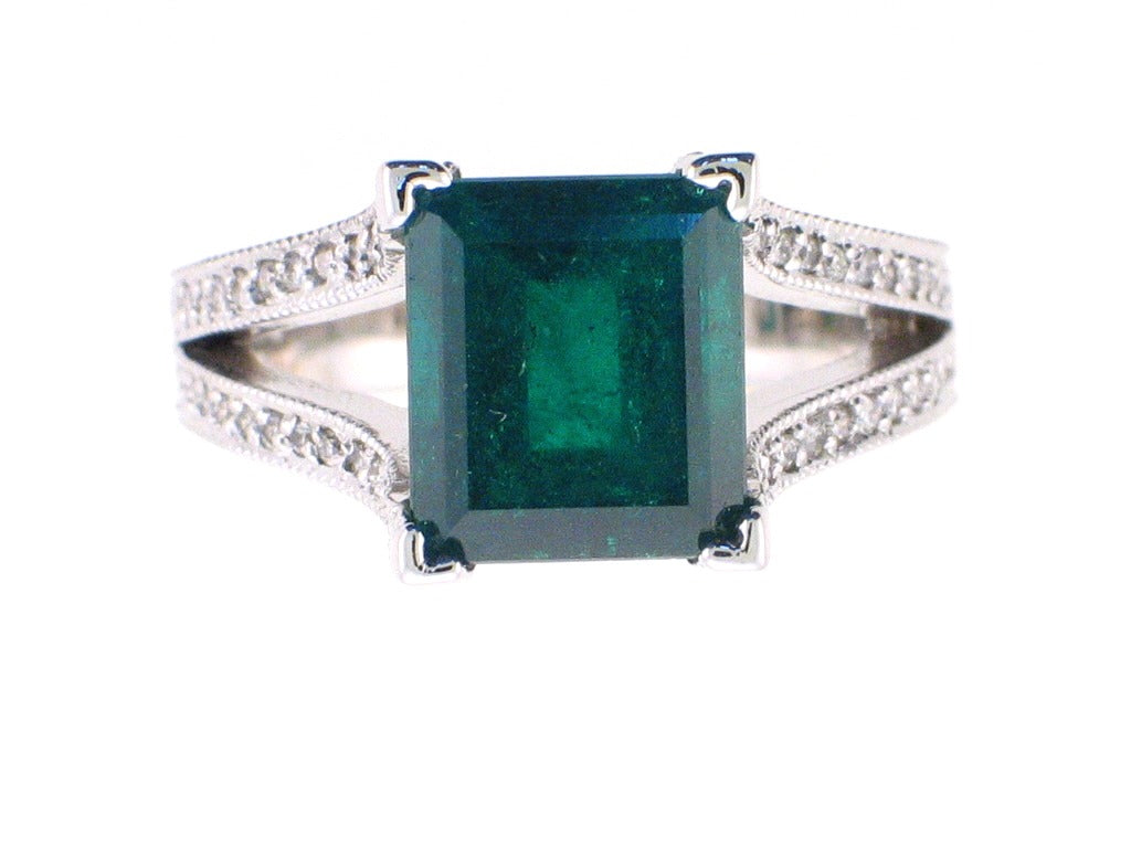 Emerald and Diamond Ring — Bendor Jewelry, Los Angeles