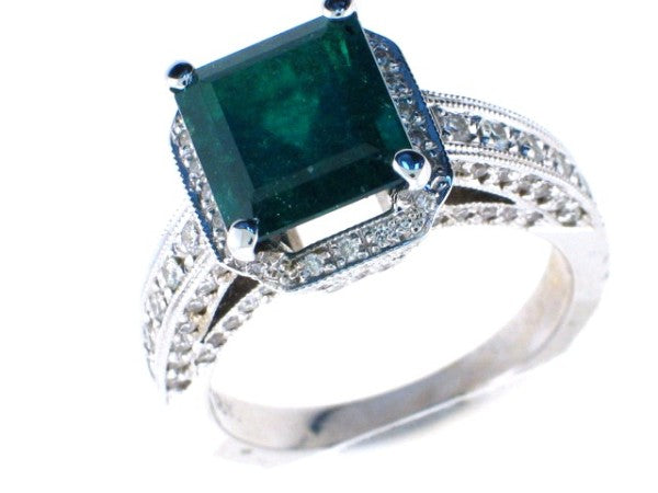 Emerald and Diamond Ring — Bendor Jewelry, Los Angeles