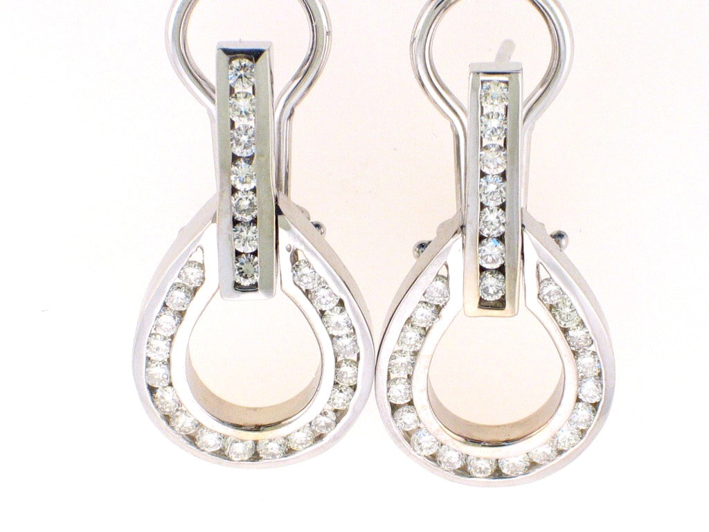 Diamond Dangling Earrings — Bendor Jewelry, Los Angeles