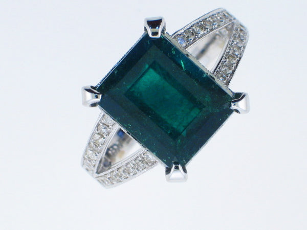 Emerald and Diamond Ring — Bendor Jewelry, Los Angeles