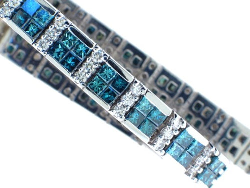 Blue Diamond Bracelet — Bendor Jewelry, Los Angeles
