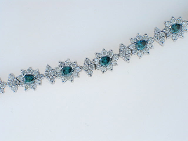 Ladies Blue Diamond Bracelet — Bendor Jewelry, Los Angeles