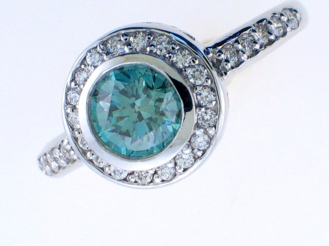 Blue Diamond Semi-Mount Ring — Bendor Jewelry, Los Angeles