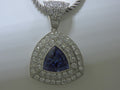 Diamond Pendant With Tanzanite — Bendor Jewelry, Los Angeles