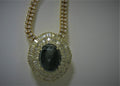 Diamond Cabochon Emerald necklace — Bendor Jewelry, Los Angeles