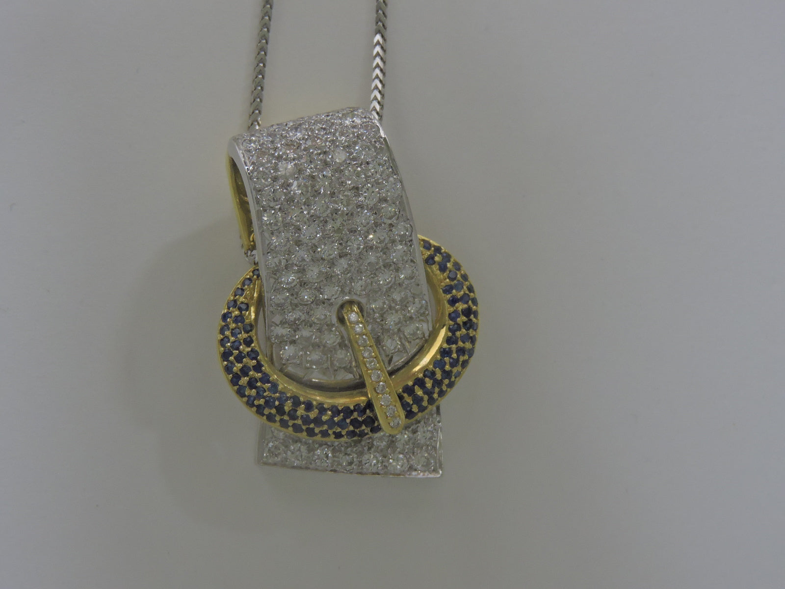 Diamond Pendant With Green Tourmaline — Bendor Jewelry, Los Angeles