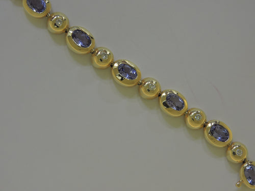 Diamond &Tanzanite Bracelet — Bendor Jewelry, Los Angeles
