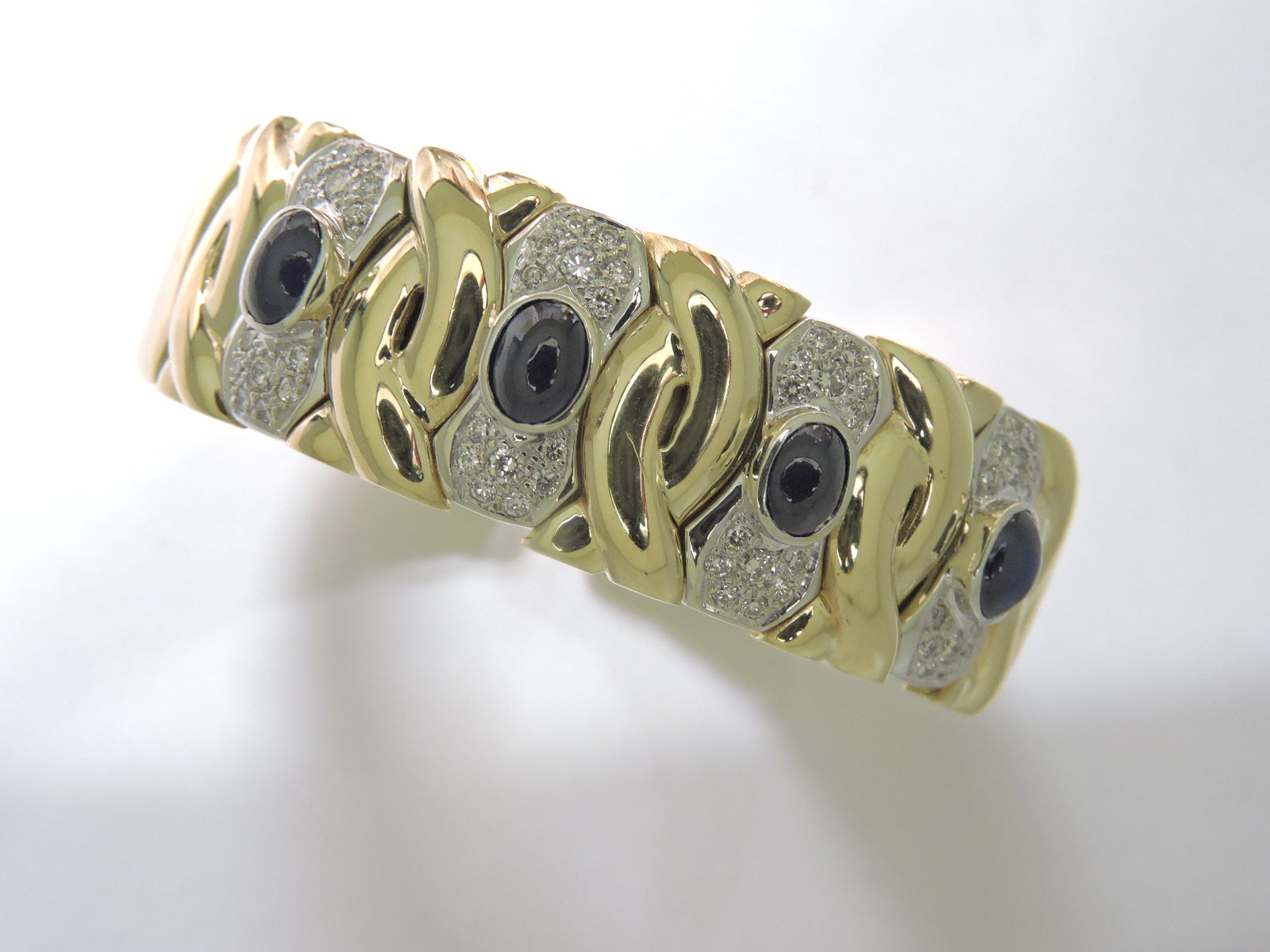 Ladies  Bangle with Sapphire — Bendor Jewelry, Los Angeles