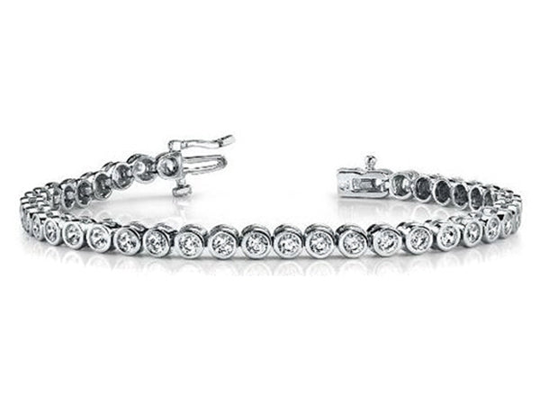 Bezel-Set Diamond Eternity Tennis Bracelet — Bendor Jewelry, Los Angeles