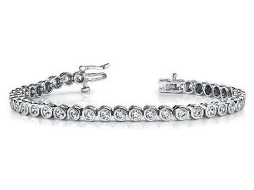 Bezel-Set Diamond Eternity Tennis Bracelet — Bendor Jewelry, Los Angeles