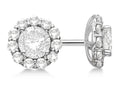 Diamond Stud Halo Earrings — Bendor Jewelry, Los Angeles