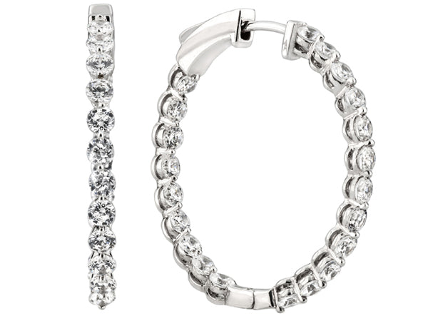 Diamond Inside Out Hoop Earrings — Bendor Jewelry, Los Angeles
