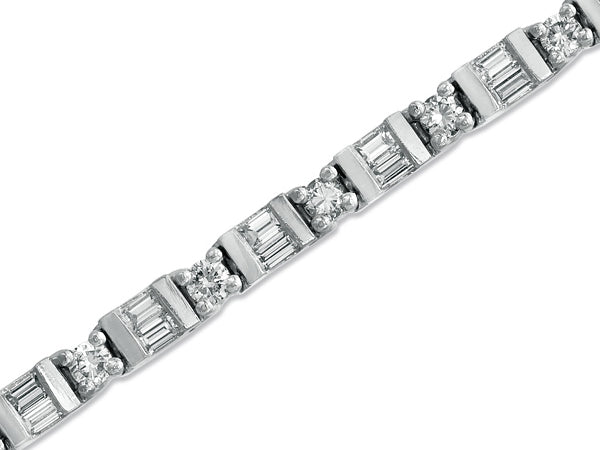 Diamond Baguette Tennis Bracelet — Bendor Jewelry, Los Angeles
